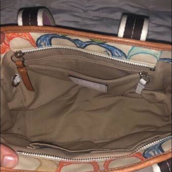 Coach Hampton Scribble Multicolor CC Logo Handbag – Iconic Y2K Style! - Picture 2 of 8